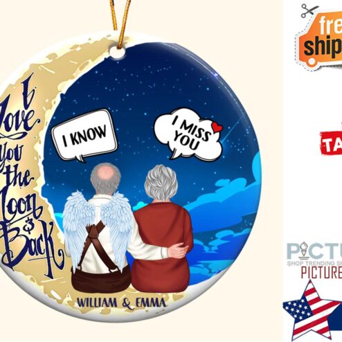 I Miss You Personalized Ceramic Ornament
