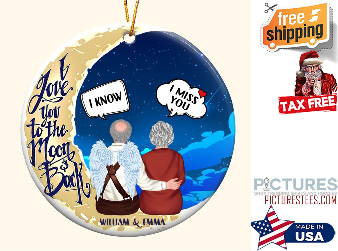 I Miss You Personalized Ceramic Ornament