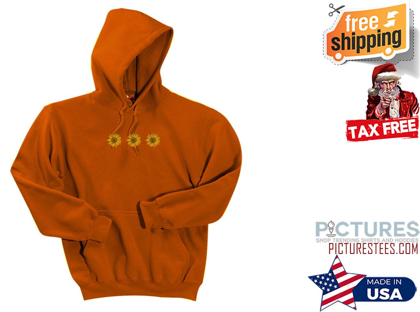 Ink Stitch Sunflower Hoodies Sweatshirt