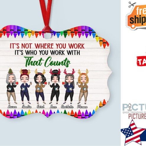It s Not Where You Work Personalized Aluminum Ornament