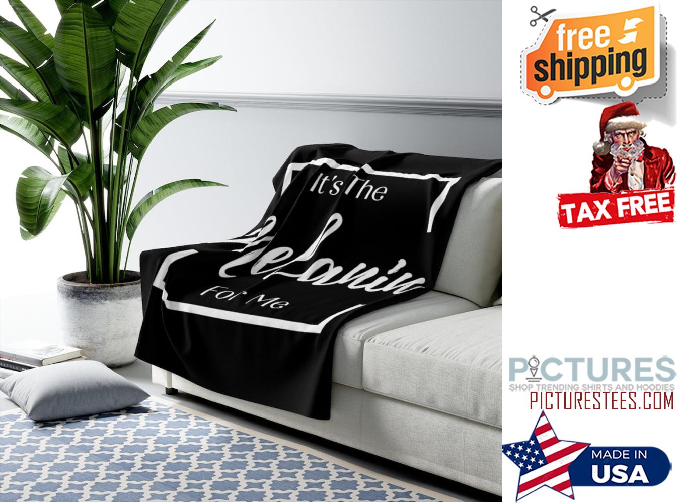 Its the Melanin for me Sherpa Fleece Blanket