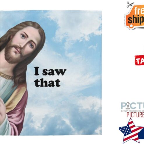 Jesus I saw That Meme Throw Blanket, Funny Christian Blanket
