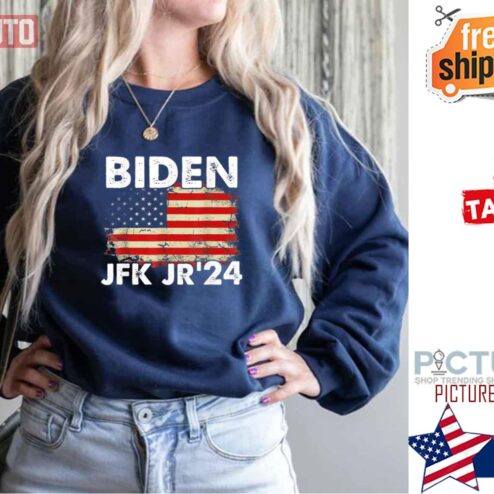 Joe Biden JFK Jr 24 Vintage America Flag Shirt