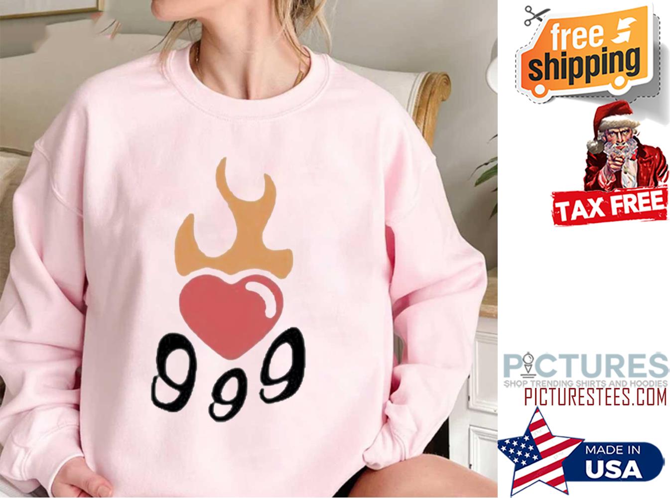 FREE shipping Juice Wrld Death 999 Burning Hearts Shirt, Unisex
