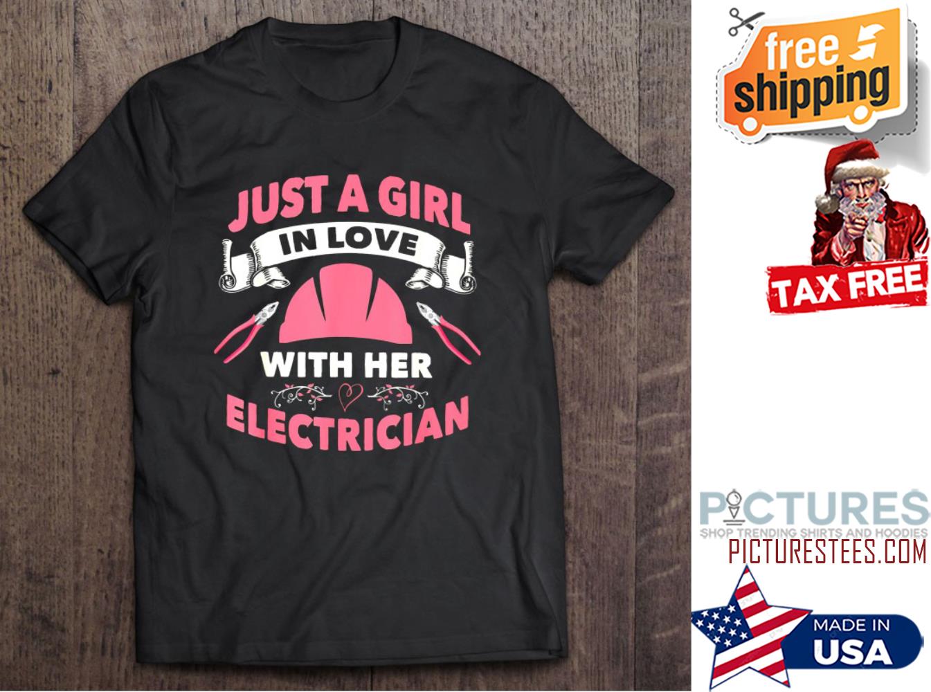 Just A Girl In Love With Her Electrician Valentine's day shirt