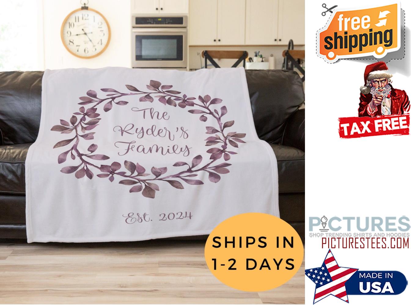 Last Name Blanket, Our First Home, Traditional Christmas, Personalized Blanket For Wedding, Family Blanket