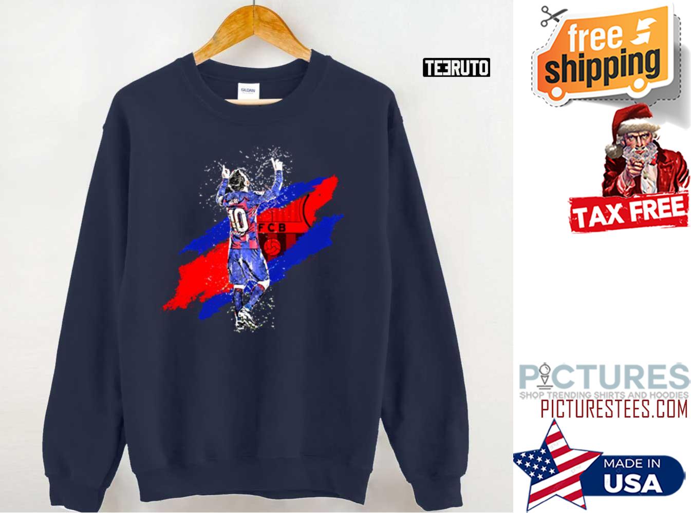 Leo Messi Fc Barcelonas Historic Record Breaker Sweatshirt