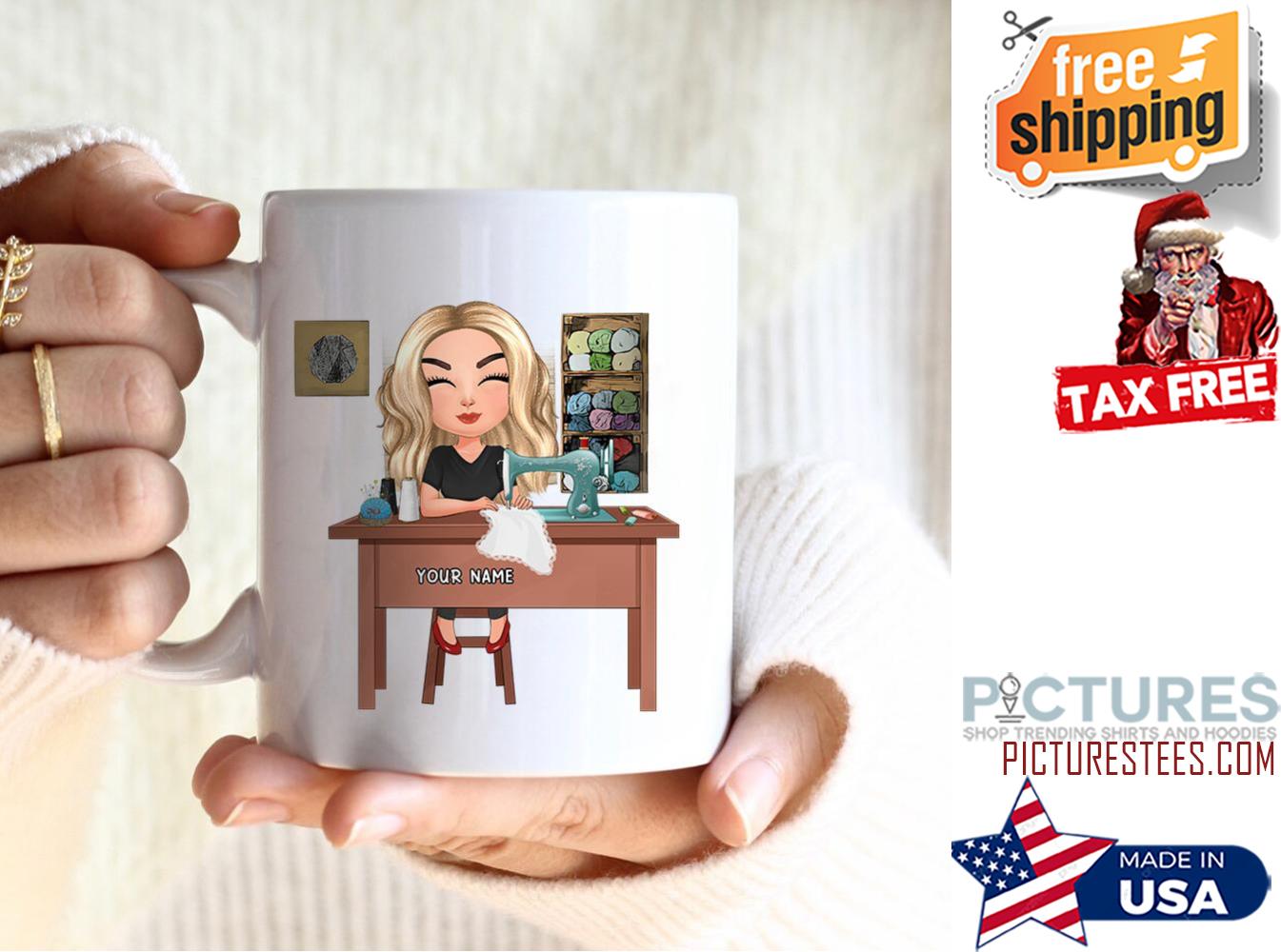 Let Us Sew Chibi Personalized Mug