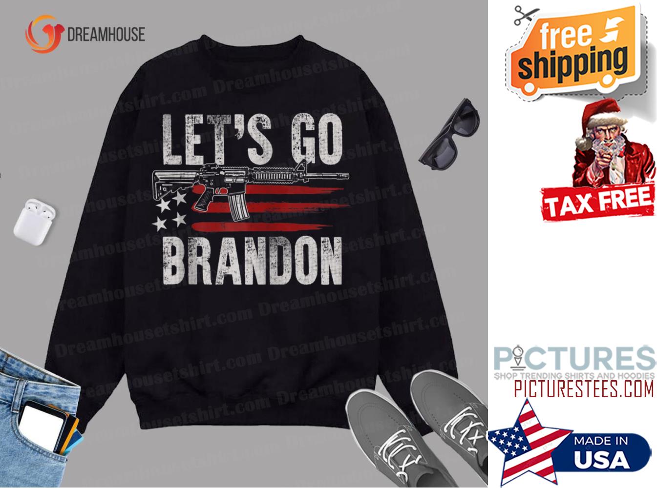 FREE shipping Donald Trump slap Joe Biden let's go brandon shirt, Unisex  tee, hoodie, sweater, v-neck and tank top