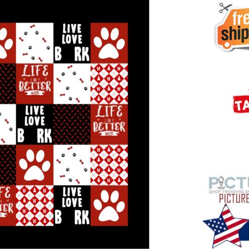 LIVE LOVE BARK PERSONALIZED CUSTOM FLEECE BLANKET