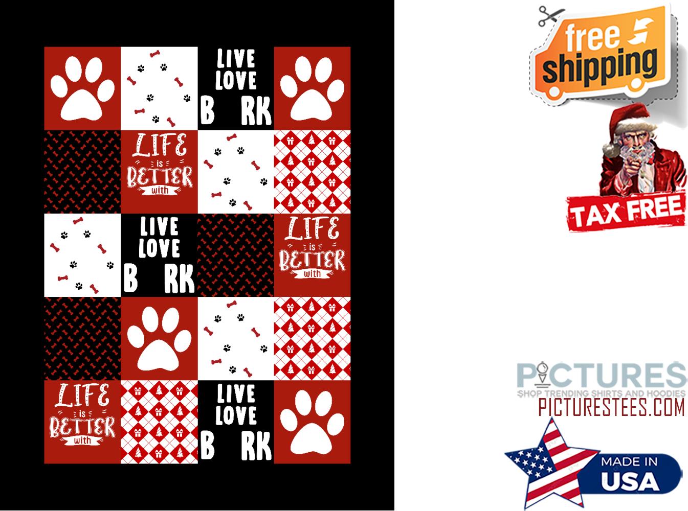 LIVE LOVE BARK PERSONALIZED CUSTOM FLEECE BLANKET