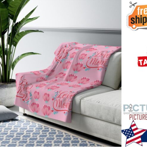 Love you Mom Fleece Blanket