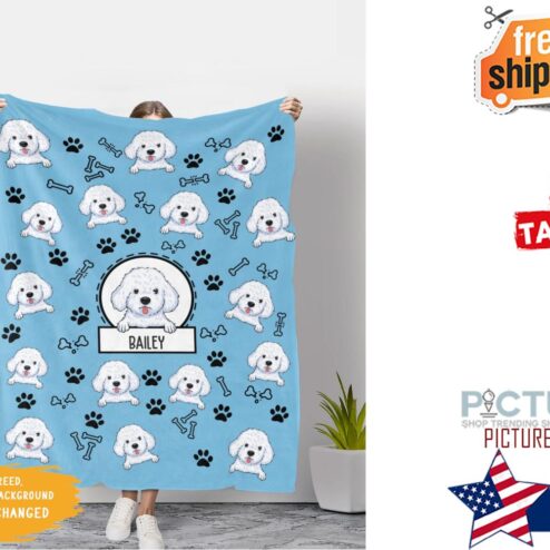 LOVELY DOG PERSONALIZED CUSTOM FLEECE BLANKET