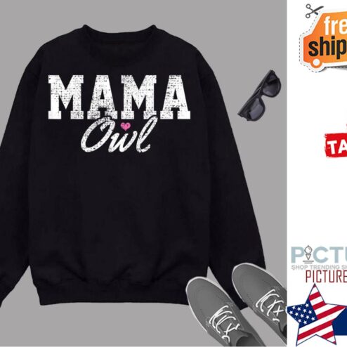 Mama Owl Vintage Mom Mothers Day Gift Shirt