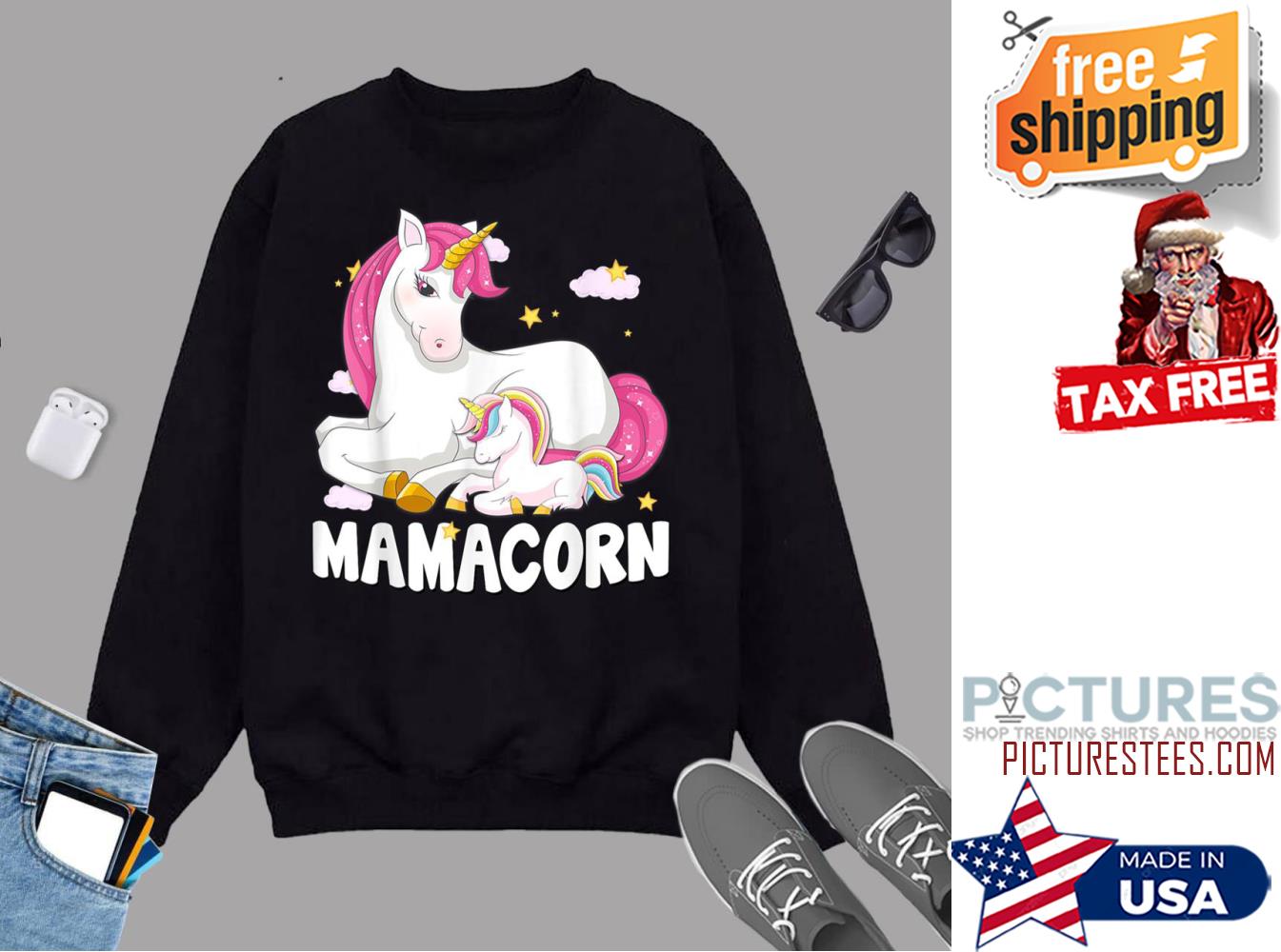 Mama Shirt Baby Shower Gift Pink Hoodie Mother's Day Gift Donuts Sweatshirt Embroidered Hoodie Funny Mom Sweatshirt