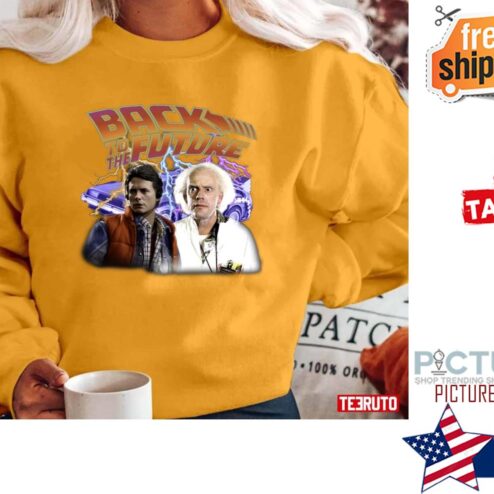 Marty Mcfly Delorean Dr Emmett Brown Vintage Back To The Future Shirt