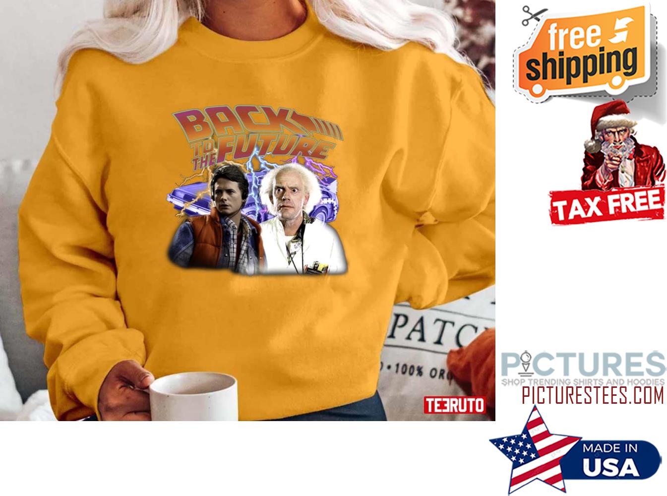 Marty Mcfly Delorean Dr Emmett Brown Vintage Back To The Future Sweatshirt
