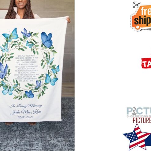 Memorial Blanket, Butterfly Throw Blanket Adult, Loss Of Mother, Loss Of Loved One Blanket
