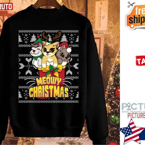 Meowy Catmas Holiday Merry Christmas Ugly Shirt