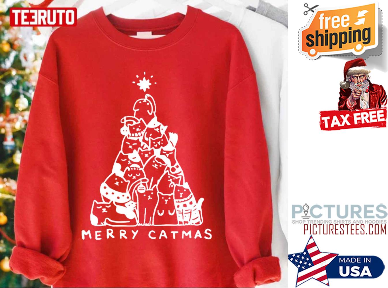 Merry Catmas Holiday Chirstmas Sweatshirt