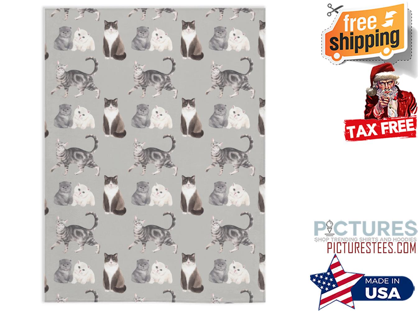 Minky Blanket With Cute Cats Design Perfect for any home Made of finest, ultra soft fibers that will keep your warm and cozy