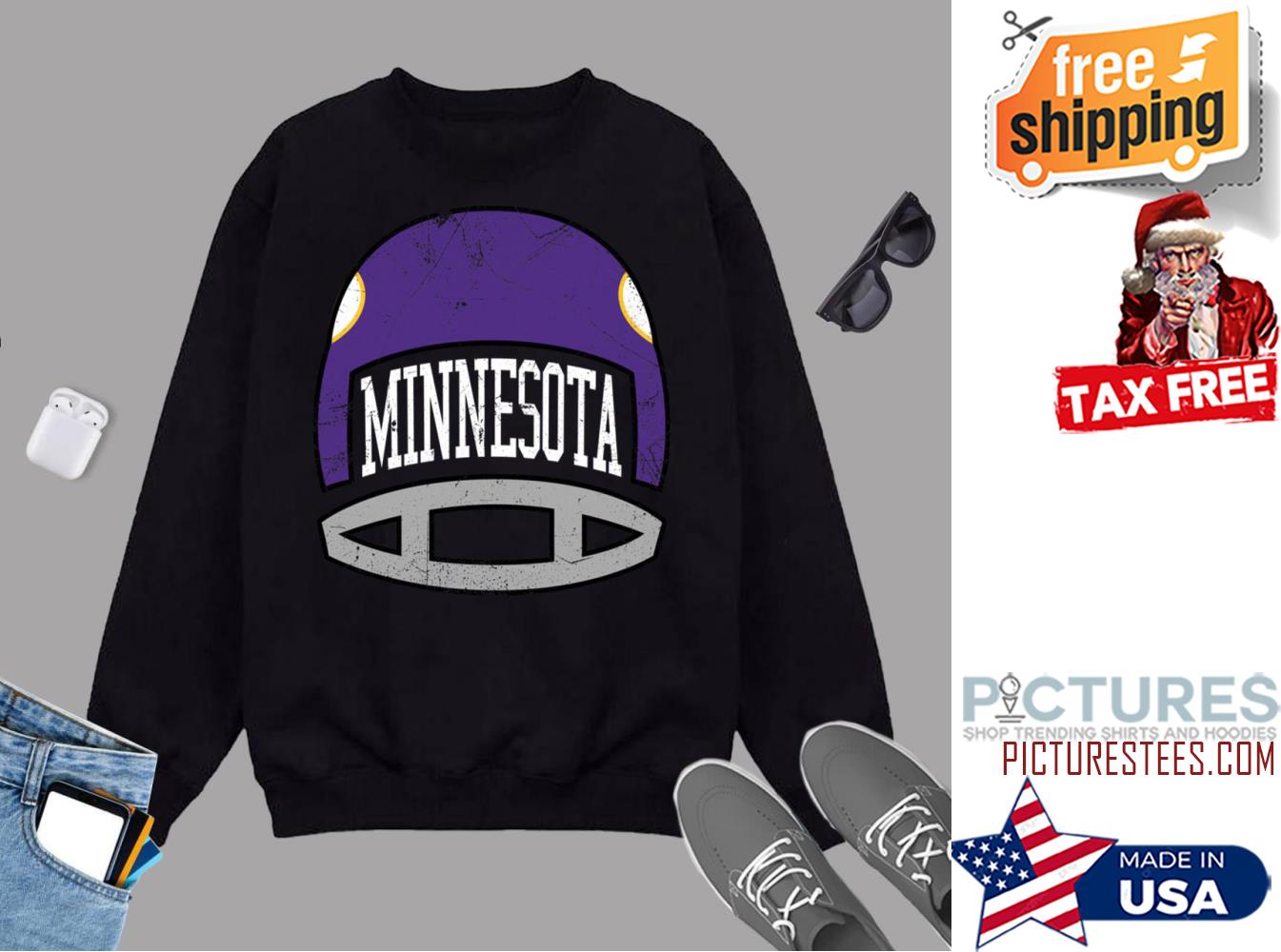 Minnesota Retro Helmet Sweatshirt
