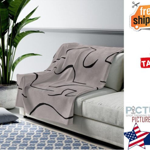 Modern Minimalist Plush Throw Blanket