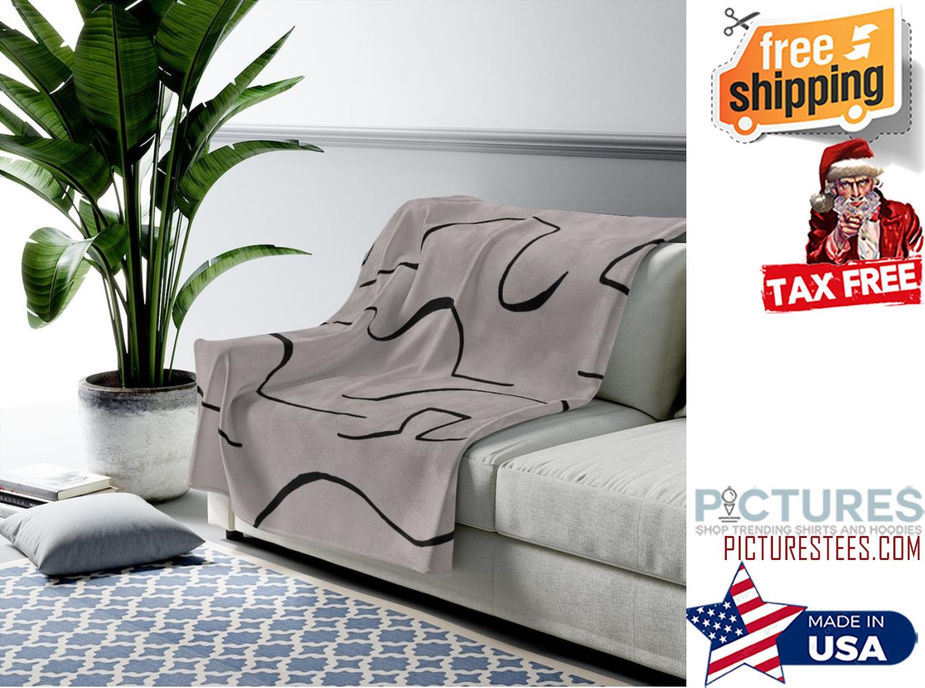 Modern Minimalist Plush Throw Blanket