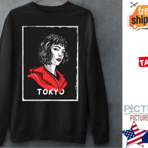 Money Heist Tokyo Red Lips Retro Shirt
