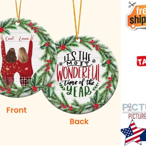 Most Wonderful Time Of The Year Personalized Ceramic Ornament