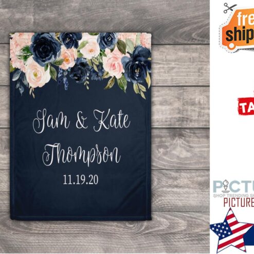 Mr And Mrs Blanket, Personalized Wedding Blanket