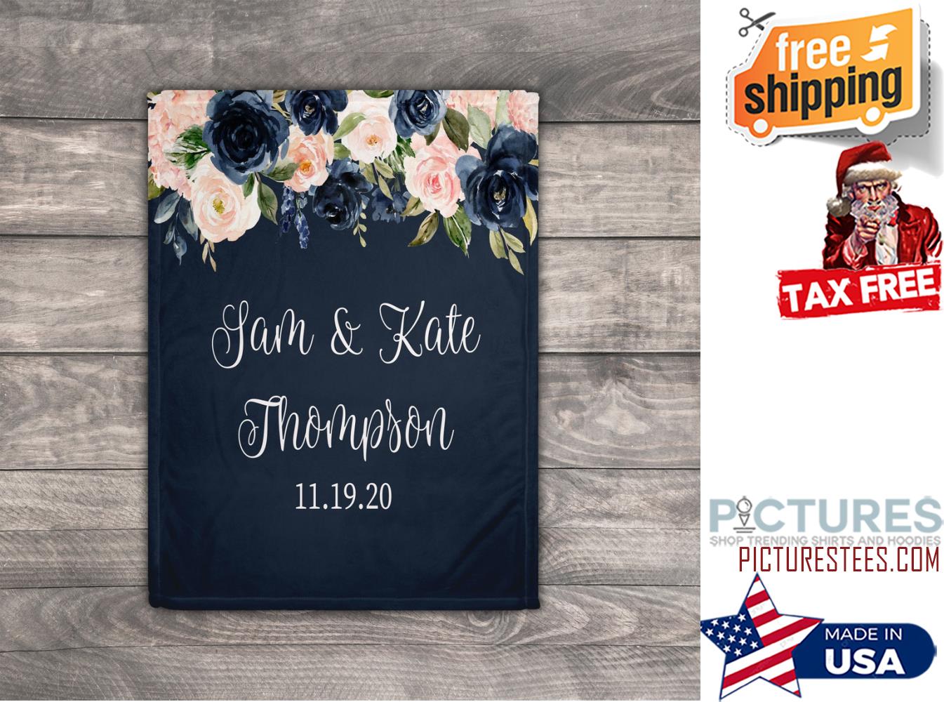 Mr And Mrs Blanket, Personalized Wedding Blanket