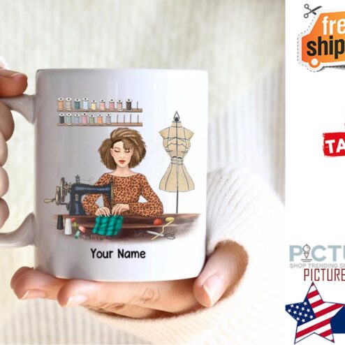 My Sewing Place Is My Happy Place Personalized Mug