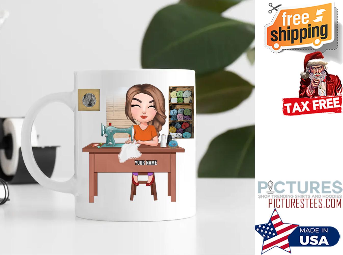 My Sewing Space Is My Happy Place Chibi Personalized Mug