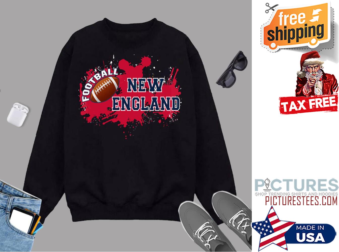 New England Football Retro Vintage For Game Day Sweatshirt