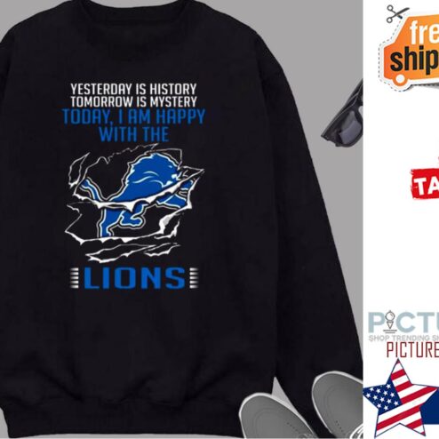 Nfl Detroit Lions 169 Yesterday Is History Shirt