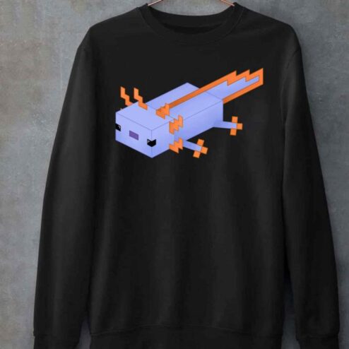 Blue Minecraft Axolotl Shirt