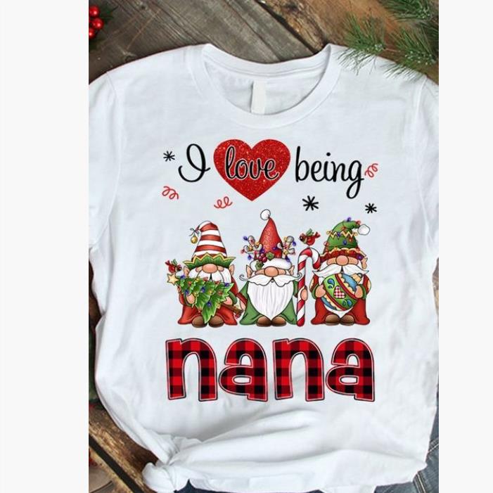 Gnomies I love being nana buffalo plaid shirt