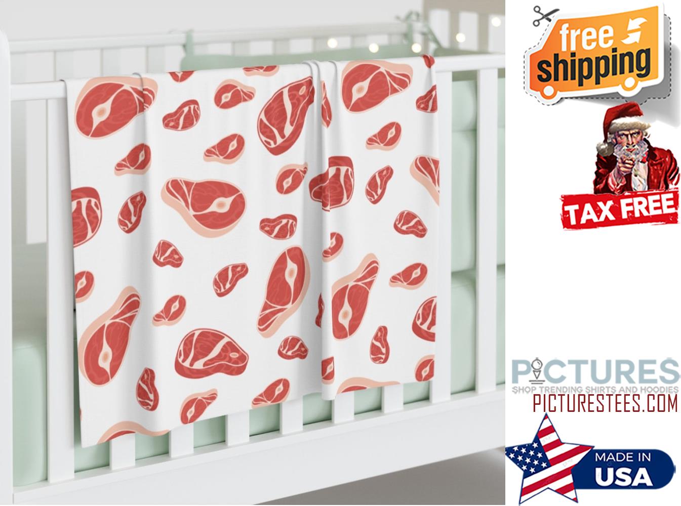 Nice to Meat You Baby Swaddle Blanket