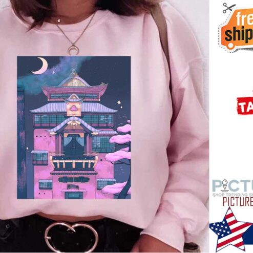 Night Bath House Spirited Away Japanese Aesthetic shirt