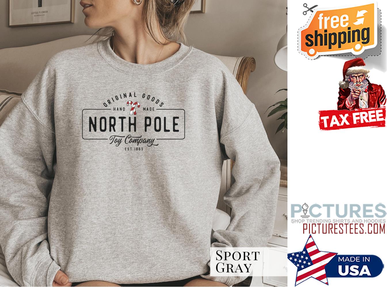 North Pole Toy Company Vintage Christmas Sweatshirt