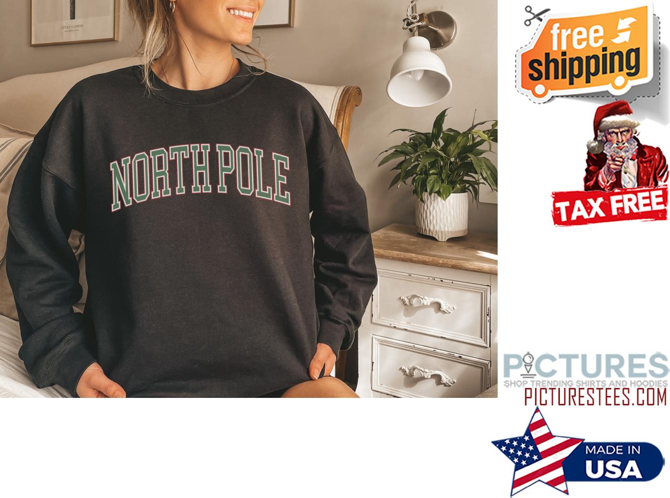 North Pole University Vintage Holiday Sweatshirt