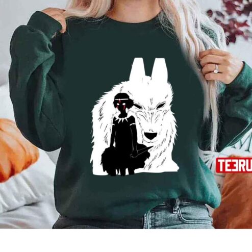 Princess Mononoke And Wolf Illustration shirt
