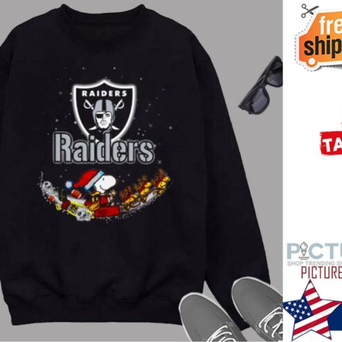 Official Santa Snoopy And Woodstock Las Vegas Raiders Christmas Shirt