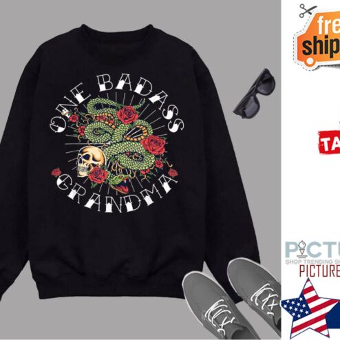 One Badass Grandmother Tattoo Art Funny Gift For Grandma Shirt
