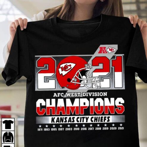 2021 AFC west division champions kansas city chiefs shirt