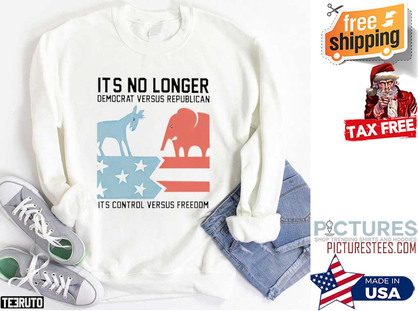 Original Its No Longer Democrat Versus Republican Sweatshirt
