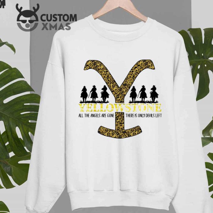 Yellowstone Vintage Retro Dirty Y Letter Dutton Ranch Leopard Sweater
