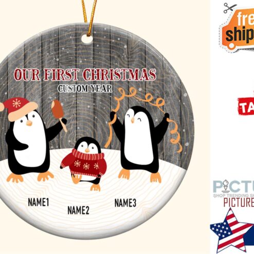 Our 1st Christmas  Personalized Ceramic Ornament