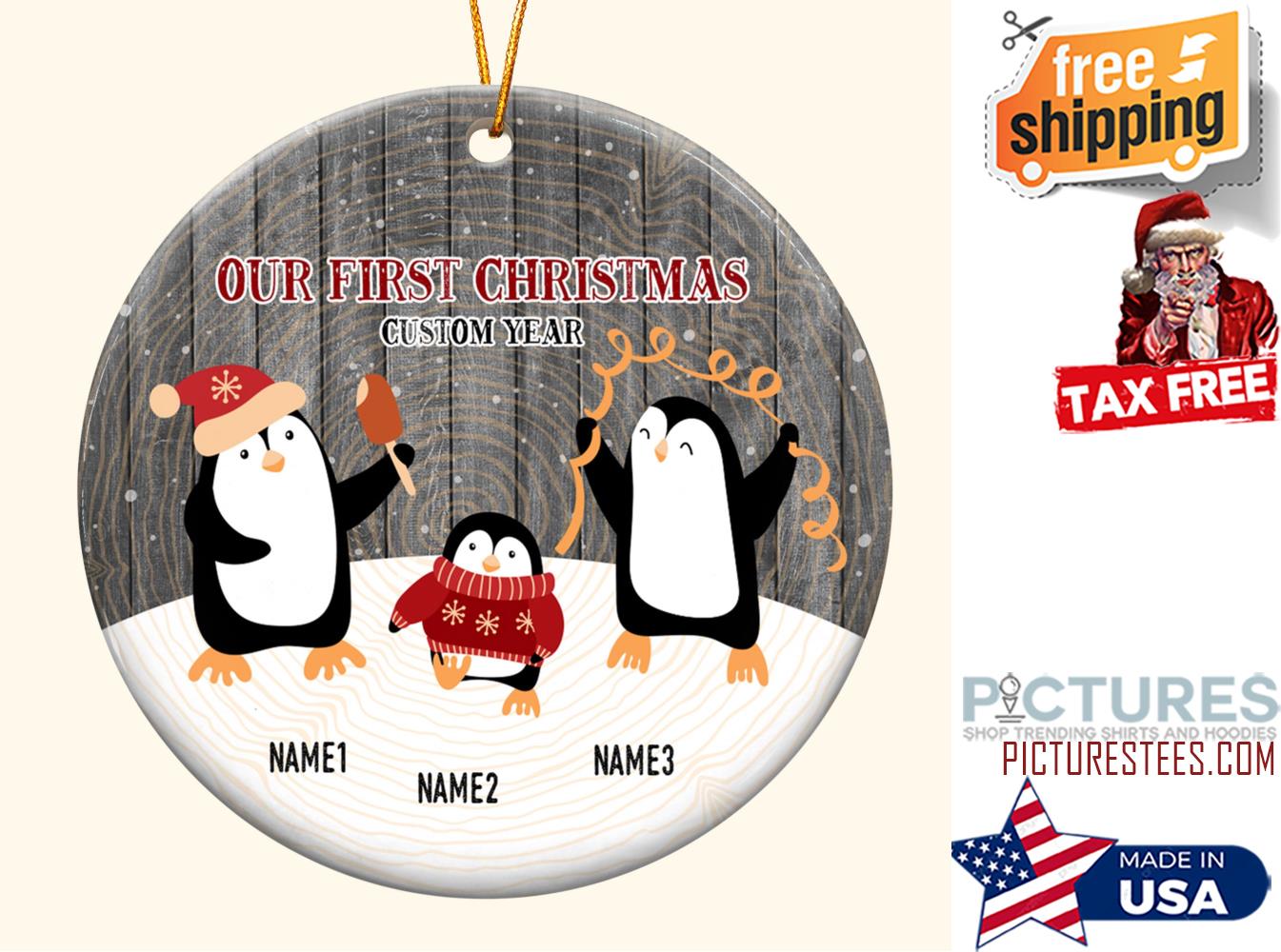 Our 1st Christmas Personalized Ceramic Ornament